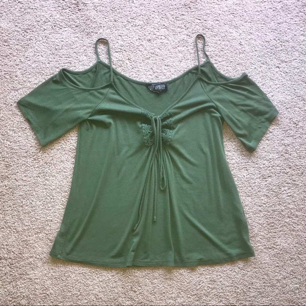 Lightweight off the shoulder top